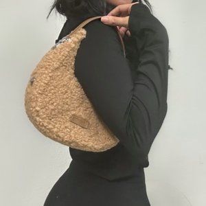 COPY - Teddy bag, Fluffy Hobo Bag, Solid Color Shoulder Bag, Women's Zipper Han…